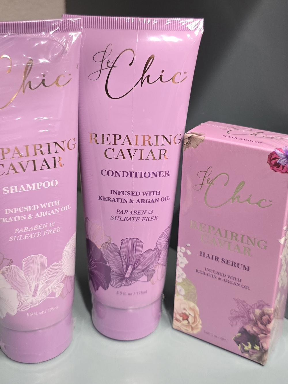 Le chic Repairing Caviar Shampoo, Conditioner & Repairing Hair Serum